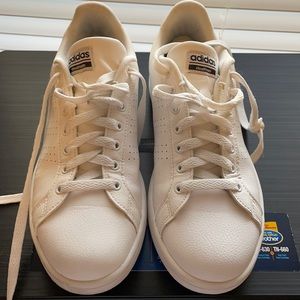 Adidas Cloudfoam Women’s White Leather Sneakers